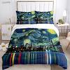 Van Gogh Art Cute Kawaii Пододеяльник Одеяло Постельное белье Мягкий пододеяльник и наволочки для подростков Односпальная/Двуспальная/Queen/King