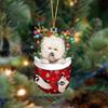 Unique Doggy Christmas Tree Hangers Festival Dog Shape Christmas Tree Hanging Ornament Acrylic Hanging Decoration