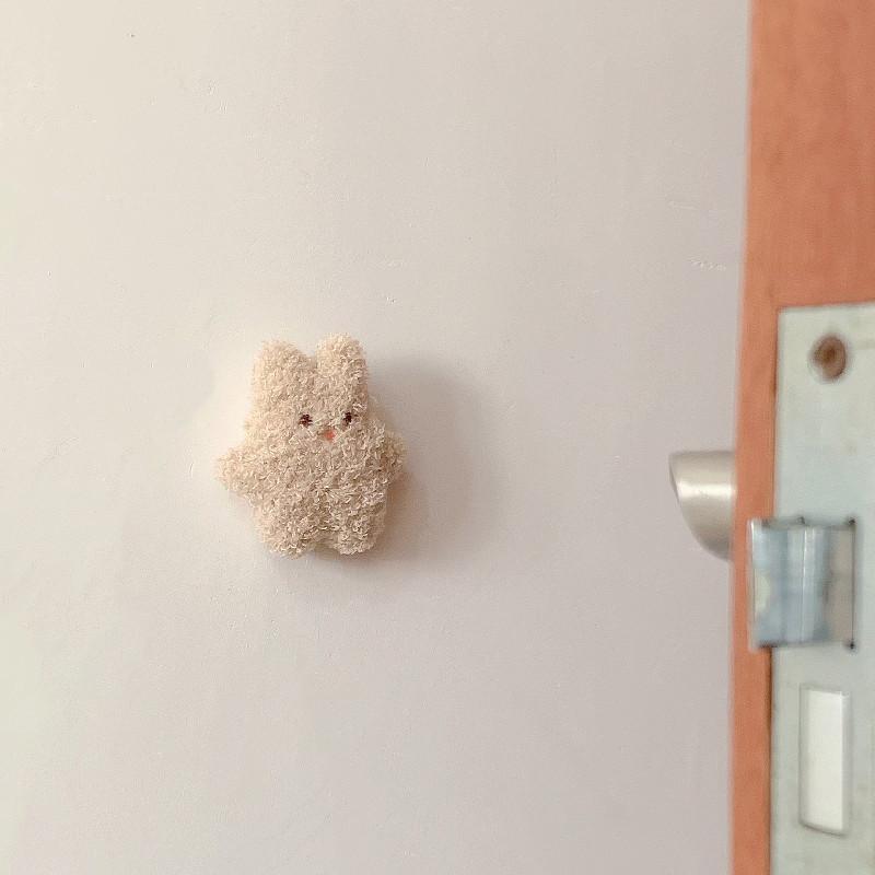 Ins Корейский медведь Детская комната Дверь Задняя ручка Бесшумная анти-столкновения Наклейка Подушка Противоударный Защитник Стены Дверной Ограничитель