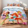 Комплект постельного белья W-Winx C-Club, пододеяльник, комплект на кровать King Queen Twin, крылья феи, для дома, подарок девочке на день рождения, украшение для студенческого общежития