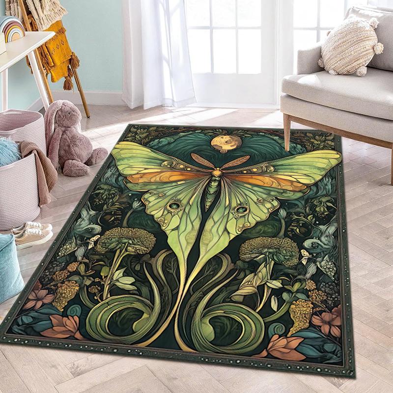 Art Nouveau Butterfly Illustration Carpet Doormat Living Room And Bedroom Mats Doormat Protective Pad Room