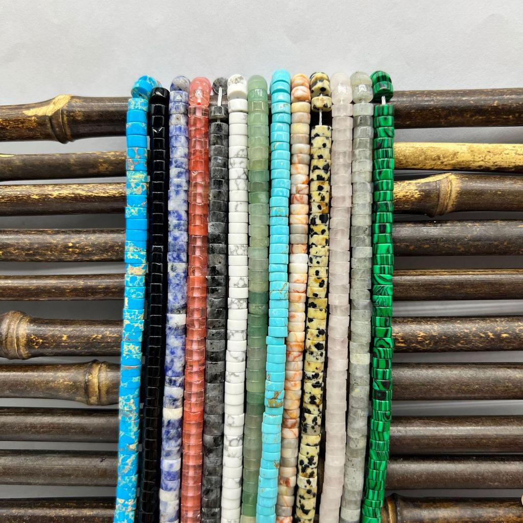 3x6 мм Малахит, Лазурит и Голубой Халцедон Бусины-разделители для DIY Украшений