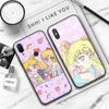 Мягкий черный чехол JW88 Sailor Moon для iPhone 16 15 Plus 14 13 Pro 8 SE XR XS Max P30 Nova 5T Y5P Y6 Y7 Y8P Y9 Realme C30 C33 C31 VIVO Y36 V27