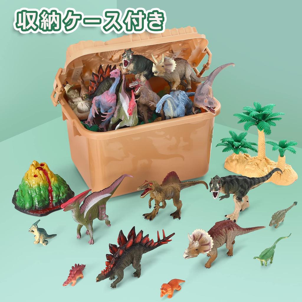 Милый каменный динозавр, реалистичный динозавр, проходит игрушечную безопасность, 40 предметов, большая коробка для хранения, стандартный подарок на день рождения, игрушка, модель, фигурка, стандарты, набор, карта,