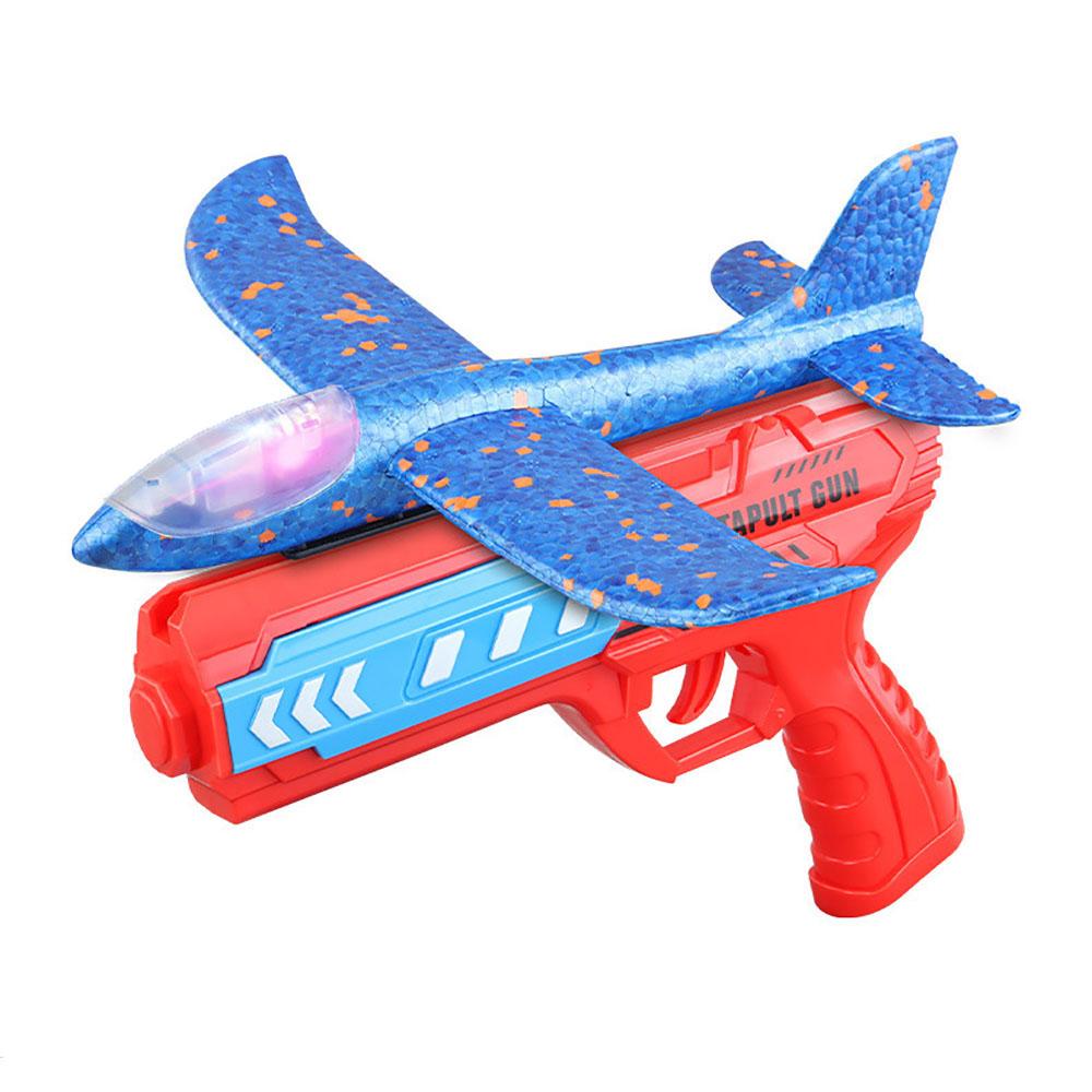 Светодиодный игрушечный самолет из прочной пены, катапульта для запуска самолета, полет на открытом воздухе