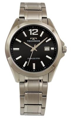 Мужские часы Technos T9C16SB с датой, серебристые,
