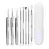 8 PCS Stainless Steel Acne Clip, Cell Clip, Blackhead Clip, Acne Needle, Beauty Salon Acne Needle, Acne Needle Tool