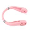 Silent & Portable Bladeless Neck Fan, Rechargeable & Efficient, for Men & Women, Perfect for Hot Weather Activities (Pink)