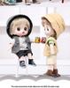 Peach Maruko 4.5" BJD Skateboard Boy Doll with Changeable Clothes - Birthday Gift Figurine