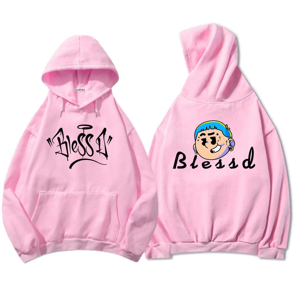 Blessd Singer Printing Hoodies Hooded Winter Long Sleeve