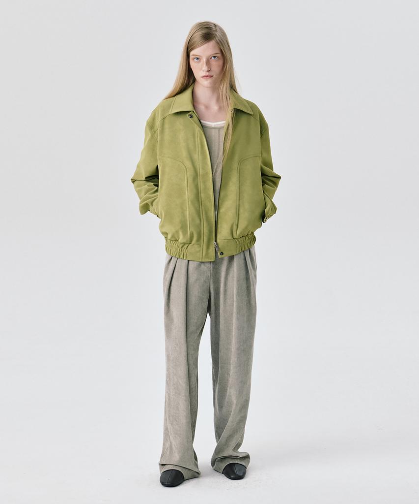 Wnderkammer Soft Suede Seam Jumper_Olive