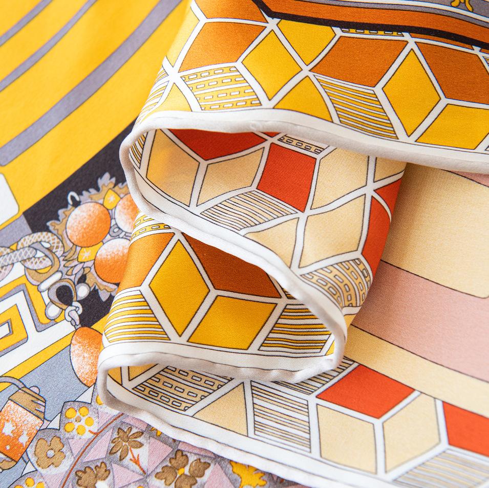 100% Mulberry Silk Silk Scarf Women's  Spring and Summer Double-sided Printed Silk Scarf Shawl