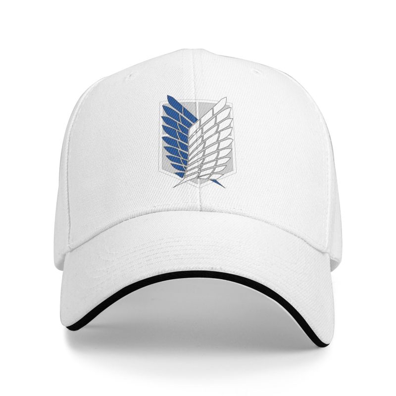 Атака Титанов Принт Сэндвич Бейсболки Крылья Свободы Микаса Snapback Кепки Повседневная Панама Унисекс Регулируемая Кепка