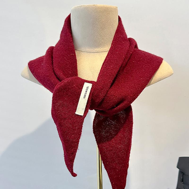 British Triangle Scarf Niche Wool Triangular Cashmere Scarves for Women Head Scarf Warm Winter Fashion Lady Neckerchief Poncho