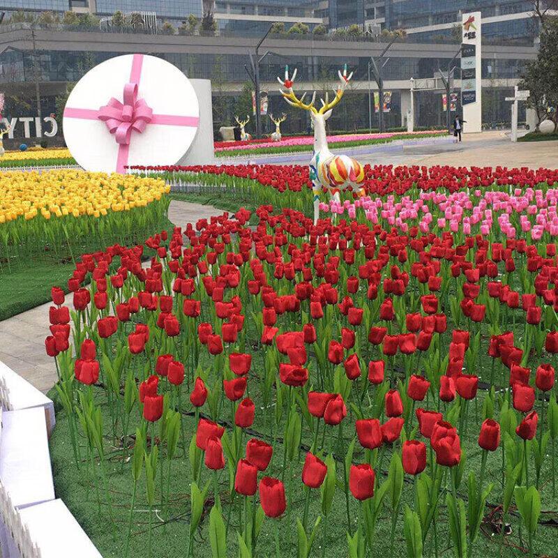 Beigong 2W LED Tulip Outdoor Garden Stake Lights (70cm, 20-Pack)