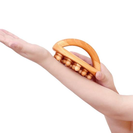 Деревянные Массажные Инструменты с Ручкой 14 Шариков Деревянный Массажный Ролик для Формирования Фигуры Лимфодренажа Массажа от Целлюлита Гуаша Терапия Массажер