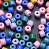 6.5mm 100Pcs Fashion Cylindrical Acrylic Cream Color Loose Beads for Jewelry Making DIY Earrings Necklace Keychain Bracelet Jewelry Accessory