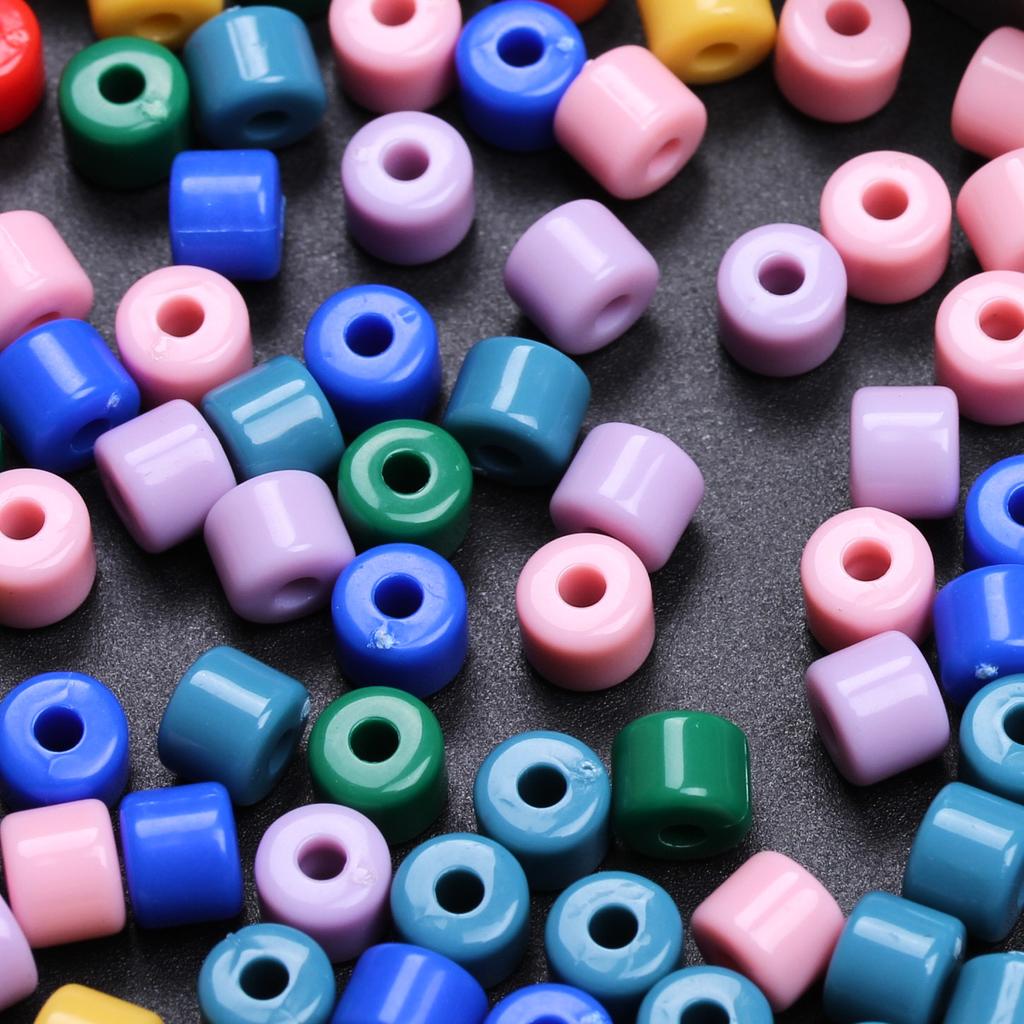 6,5 мм 100 шт. кремового цвета акриловые цилиндрические бусины для изготовления ювелирных изделий своими руками брелок серьги ожерелье браслет модные материалы аксессуары