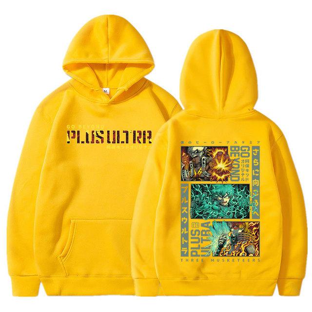 Толстовки с капюшоном из аниме «Мой герой Академии» Todoroki Shoto Bakugou Katsuki Midoriya Izuku Deku, мужские толстовки с длинными рукавами и капюшоном большого размера