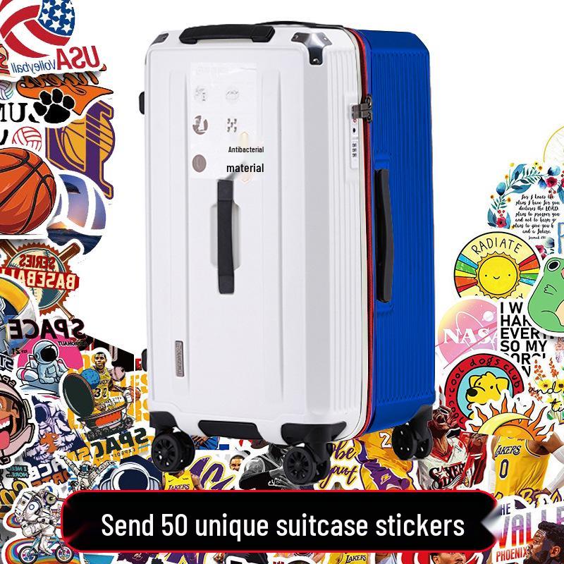 Большая пятиколесная дорожная сумка-чемодан с тормозом и кодовым замком