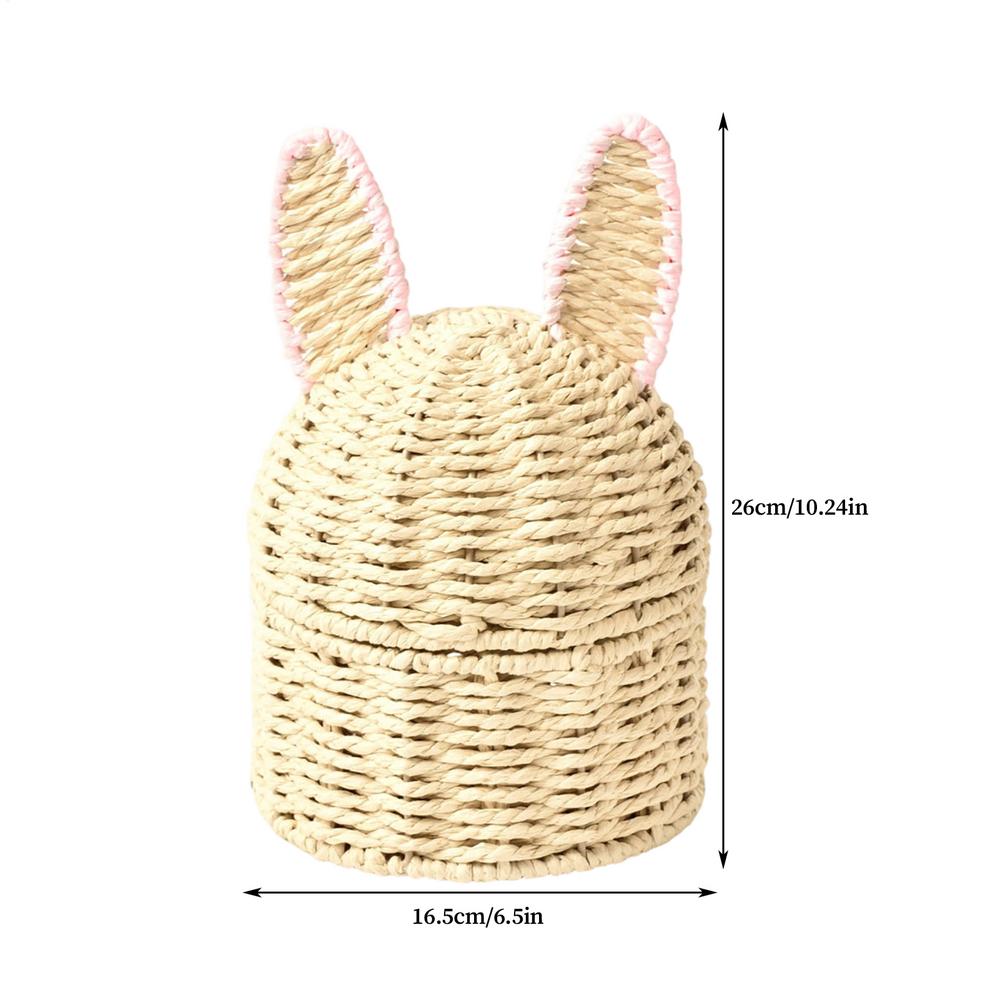 Корзина Пасхального Зайца Плетеная Корзина для Закусок Плетеная Корзина для Фруктов Для Владельцев Дома Планировщиков Вечеринок Обеденный Стол Передний Крыльцо