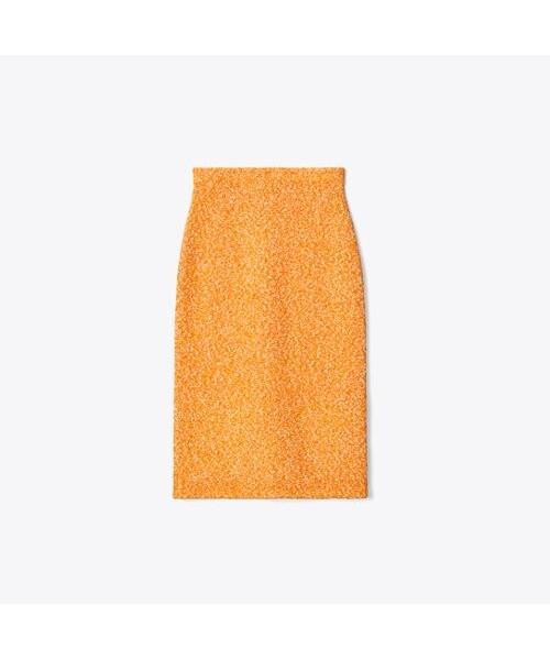 Tolibeochi Tweed Skirt - Orange
