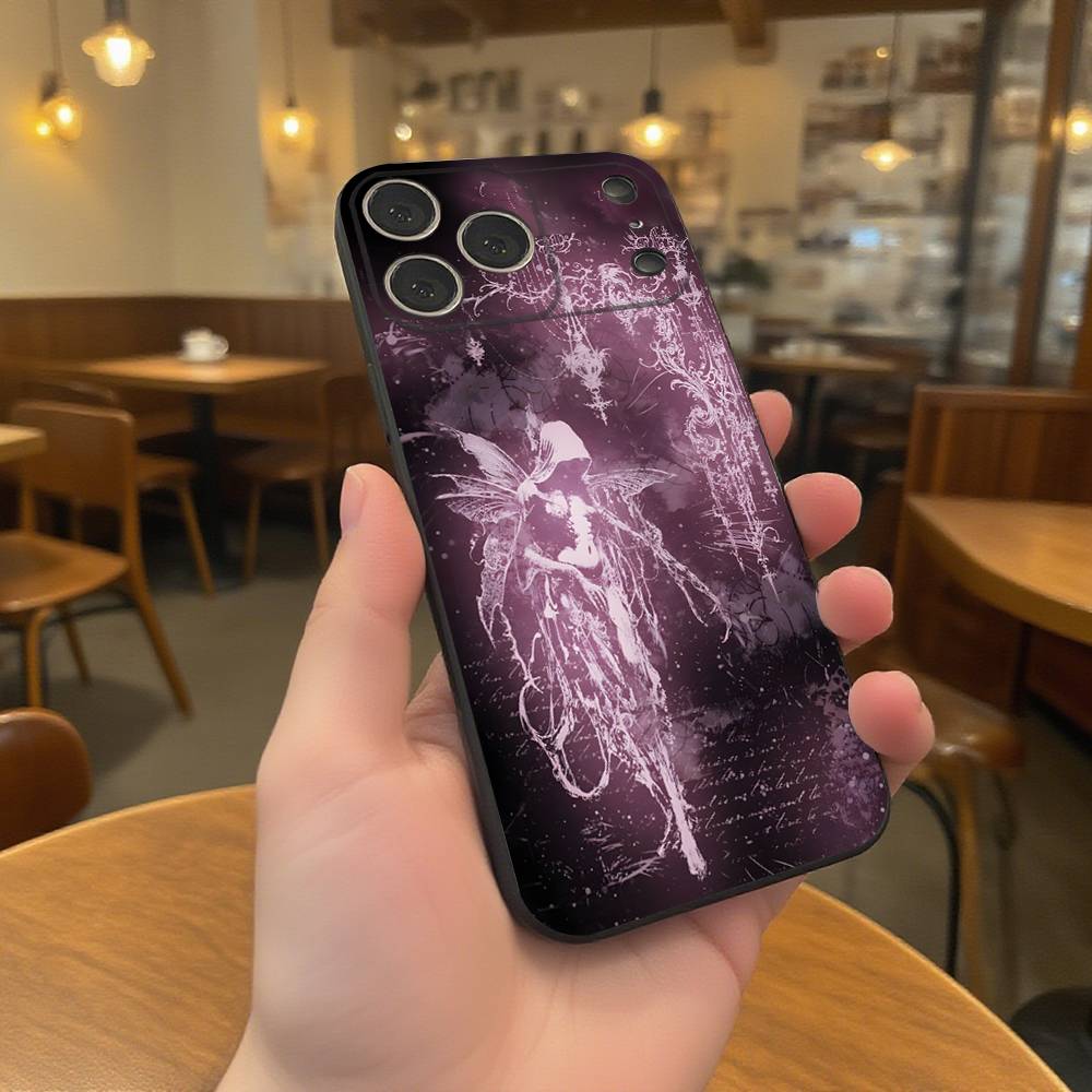 Готический Кокетливый Кибер Сигилизм Крест Чехол для Телефона Для iPhone 17,16,15,14,13,12,11,Pro,XS,Max,XR,Plus,E,SE4,Mini Черный Мягкий Чехол
