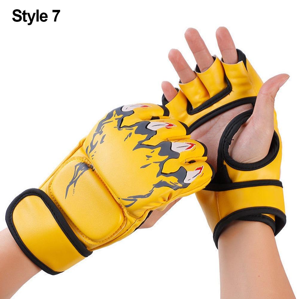 1Pair Professional Training Gloves Kickboxing Gloves for Adult Sanda Boxing UFC Training