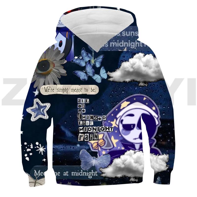 3D-печатная игра Fnaf Sundrop Moondrop аниме-толстовка с капюшоном для детей, уличная одежда для малышей, с длинным рукавом, свободные свитера для мальчиков, одежда