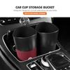 Emblems For Volkswagen VW Car Cup Shaped Trash Can Tumbled Fur Auto Storage Container Golf 4 5 6 7 Polo Jetta Sagitar Magotan Pa zf6