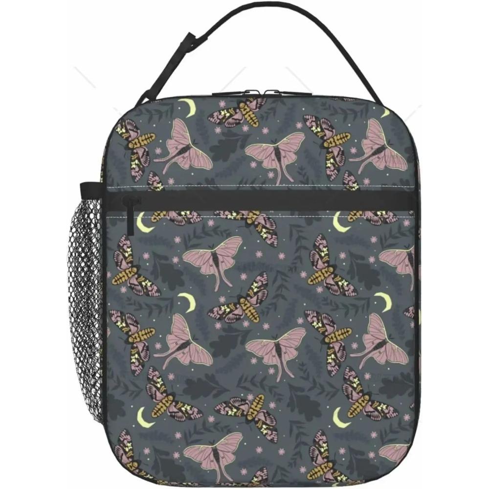 Черная Моль Луна Изолированная Сумка Для Обеда Многоразовый Высококачественный Ланч-бокс Для Работы Школы Офиса Дорожная Сумка-тоут для Женщин и Мужчин