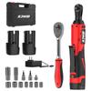 Navin Rechargeable Ratchet Cordless Electric Ratchet Socket Wrench Garage Tool Set with Maximum Torque of Ideal for Site Scaffolding Bicycle LED