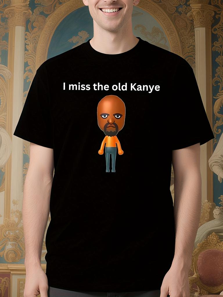 Vintage "I Miss The Old Kanye" Graphic - Black Tee with Bold White Text T-shirt