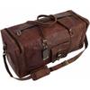 Men's Goat Leather Travel Luggage Duffle Gym Sports Bag