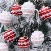 6PCS Christmas Decorations Hanging Ball 6CM Santa Claus Tree Decoration Colorful Ball Decorations For Home Christmas Festivities
