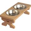 Контейнер для корма для кошек Специальный дизайн Деревянный съемный контейнер для воды для корма для собак