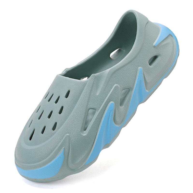 Модные мужские сандалии летние пляжные тапочки мужские сандалии уличные тапочки EVA Hollow 2024 нескользящие дырочки шлепанцы мужская повседневная обувь zapatos