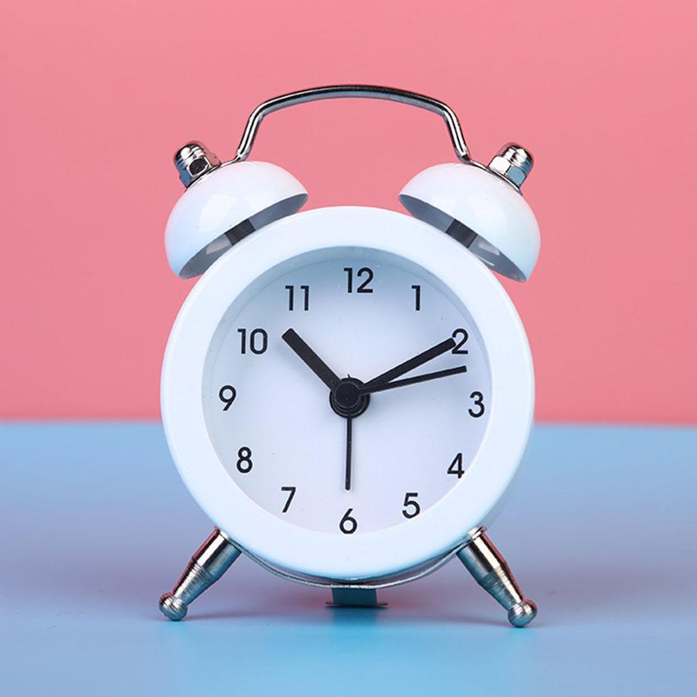 Classic Metal Material Double Bell Alarm Clock Rural Small Fresh Desktop Alarm Clock Event Holiday Small Gifts Desk Home Decor