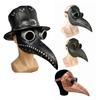 Маска чумного доктора на Хэллоуин Черный резиновый клюв Steampunk Газовый противогаз Латексная маска Костюмы для детей и взрослых