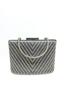 Women's Stylish and Useful Evening Dress Bag Women's Silver Triangle Patterned Evening Bag