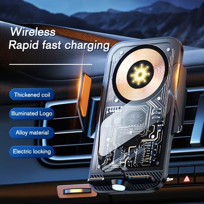 Автомобильный держатель для телефона Smart Sensor - 15 Вт, быстрая беспроводная зарядка, автоматическое крепление с вращением на 360°