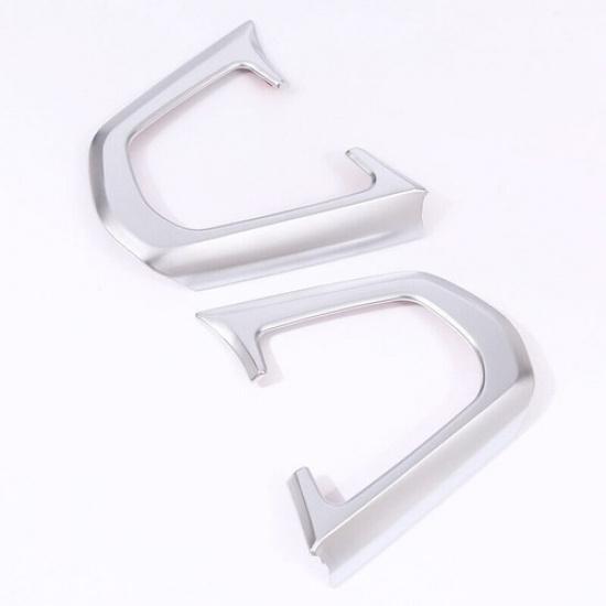 Fit For BMW X3 G01 2018- ABS Silver Steering Wheel Button Frame Trim 2PCS