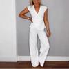 2025 Women's V-Neck Sleeveless Two-Piece Summer Set