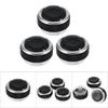 3Pcs Car Air Conditioning Knob Switch Engine Start Rotation Button Outer Covering( Black )
