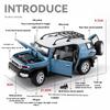 Масштаб 1/24 TOYOTA FJ Cruiser Внедорожный внедорожник Металлический литой под давлением Модель автомобиля Высокое качество Декоративные модные украшения Подарочная коробка для друга