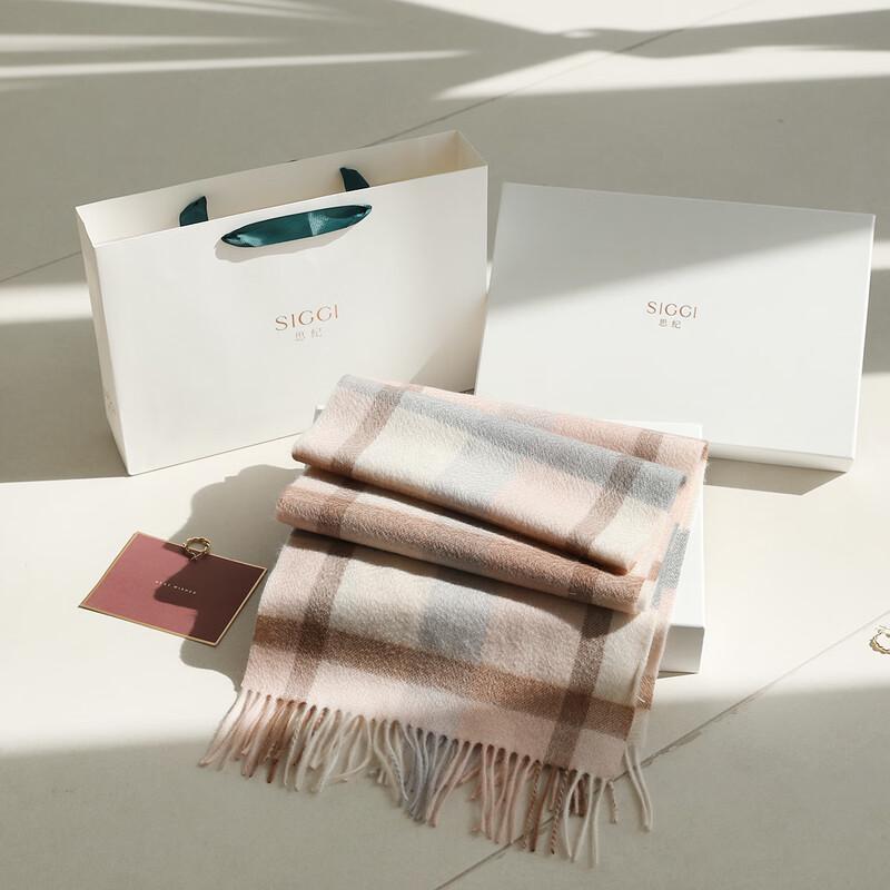Siggi Women's Double-Sided Plaid Cashmere Scarf