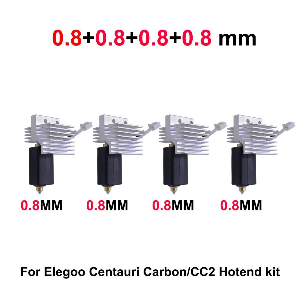 Upgrade Hotend For Centauri Carbon Extruder 0.2/0.4/0.6/0.8mm Hotend Kit For Elegoo centauri carbon nozzle 3D Printer Parts