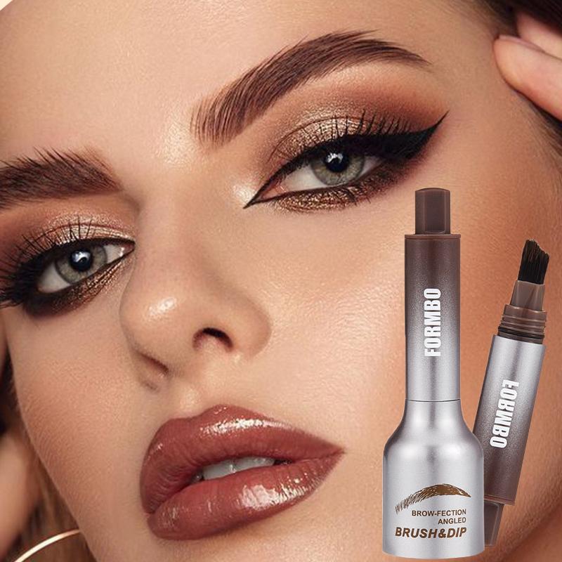 4-цветный крем для бровей с большой головкой-кисточкой, окрашивает дикие брови, долговечный и водостойкий для создания идеальных и густых бровей