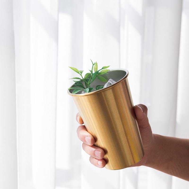 3 Styles Stainless Steel Beer Milk Mugs for Tea Coffee Cold Drink Cups Portable Juice Drinking Tumbler Household Bar Accessories