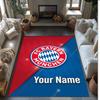 Bayern Munich Printed Crystal Velvet Rug Non‑Slip Crystal Velvet Carpet For Sofa Bedroom Indoor Home Decoration
